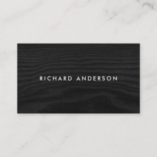 Moderne, minimale Visitenkarten aus schwarzem Holz Visitenkarte