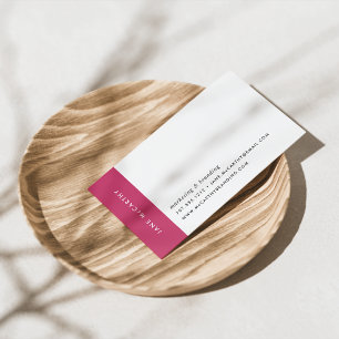 Moderne minimale Visitenkarten   Magenta Visitenkarte