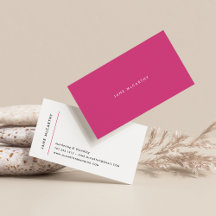 Moderne minimale Visitenkarten | Magenta