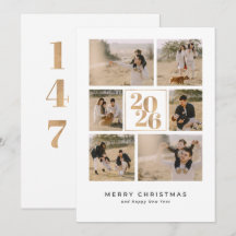 Moderne minimale Weihnachts-Foto-Feiertagskarte