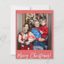 Moderne minimale Weihnachts-Foto-Feiertagskarte