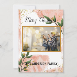 Moderne minimale Weihnachts rustikale Multi-Foto Feiertagskarte