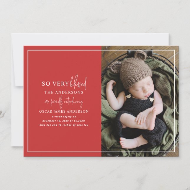 Moderne minimale Weihnachtsgeburtserklärung für da (Vorderseite)