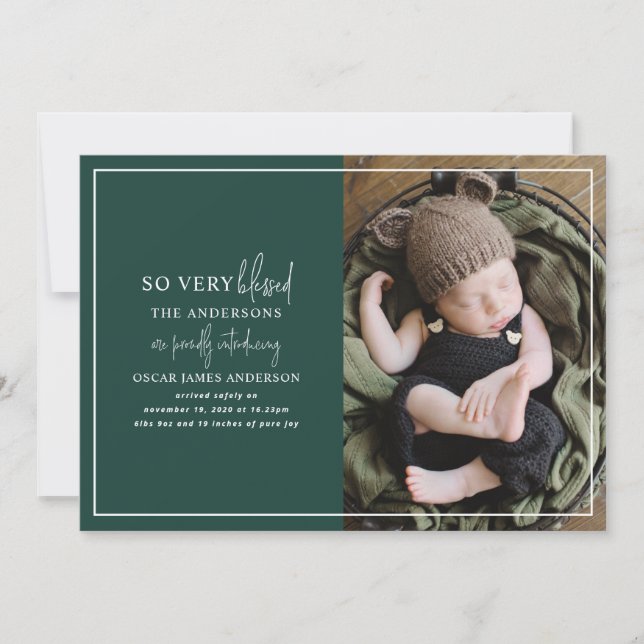 Moderne minimale Weihnachtsgeburtserklärung für da (Vorderseite)