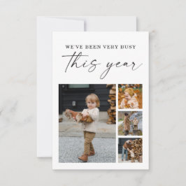 Moderne Minimale Weihnachtskarte für Fotos Dankeskarte