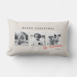 Moderne, minimale Weihnachtszeit-Wohngestaltung mi Lendenkissen