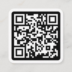 Moderne minimale weiße QR-Code für soziale Medien Quadratische Visitenkarte