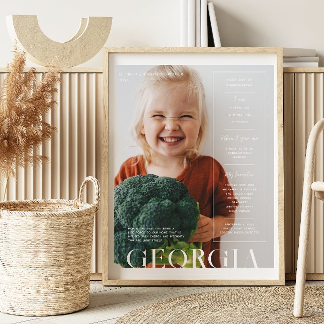 Moderne minimale Zeitschriftenabdeckung | 1. Schul Poster (Von Creator hochgeladen)