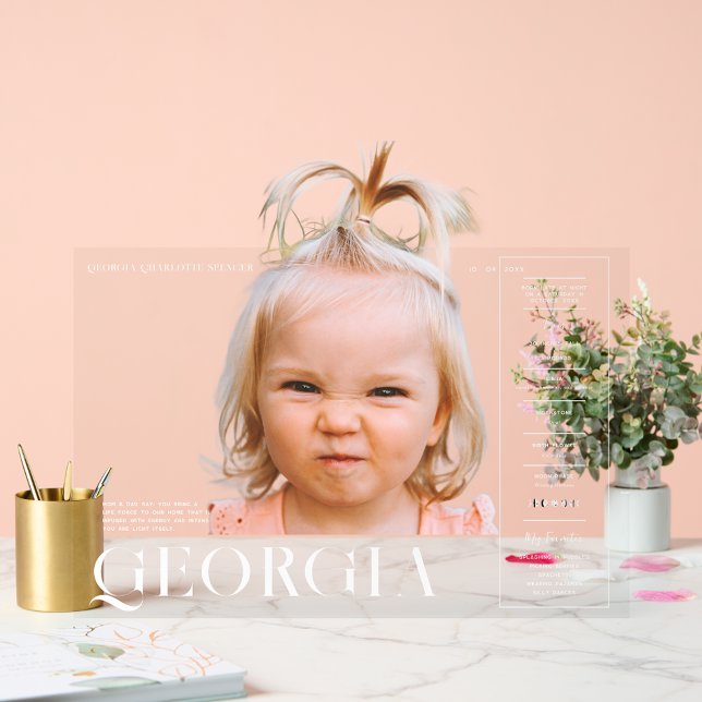 Moderne minimale Zeitschriftenabdeckung | Jedes Ja Acrylschild (Von Creator hochgeladen)