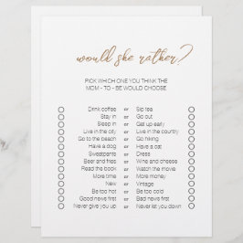 Moderne, minimale Zwei-Seiten-Bingo-Baby-Duschspie