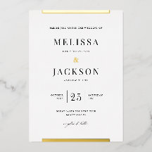 Moderne Minimalismus-Hochzeit