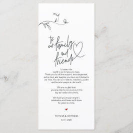 Moderne Minimalismus Platz Einstellung Danke Karte