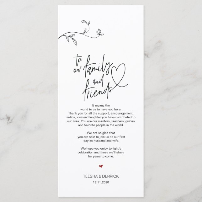 Moderne Minimalismus Platz Einstellung Danke Karte (Vorderseite)