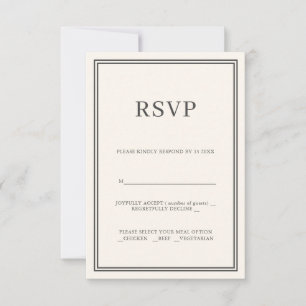 Moderne Minimalismus-UAWG-Antwortkarte RSVP Karte