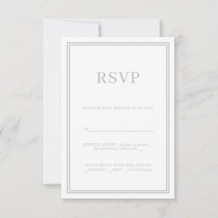 Moderne Minimalismus UAWG Response Card Grau RSVP Karte
