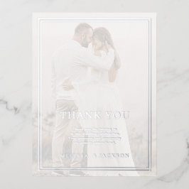 Moderne Minimalisrt Wedding Vielen Dank Folie Einladungspostkarte
