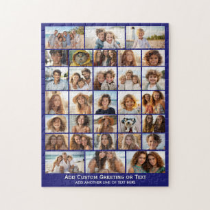 Moderne Minimalistik 31 Fotocollage mit Skripttext Puzzle