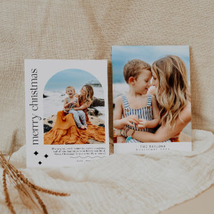 Moderne Minimalistisch Arche Foto Weihnachtskarte Feiertagskarte