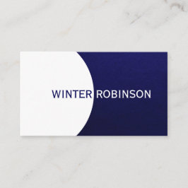 Moderne minimalistisch-blaue geometrische Mitterna Visitenkarte