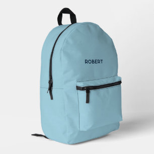 Moderne Minimalistisch Blue Personalisiert School Bedruckter Rucksack