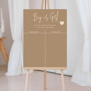 Moderne Minimalistisch-braune Geschlechtsoffensive Poster