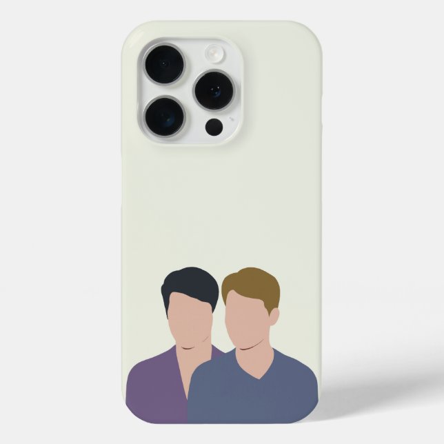 Moderne Minimalistisch Duo Silhouette iPhone Case (Rückseite)