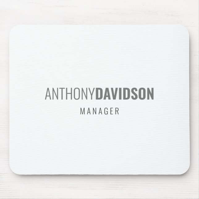 Moderne Minimalistisch Elegante Beruflich Mousepad (Vorne)