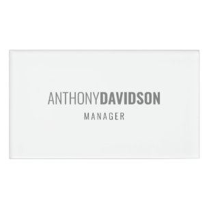 Moderne Minimalistisch Elegante Beruflich Namenschild