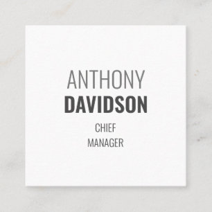 Moderne Minimalistisch Elegante Beruflich Schlicht Quadratische Visitenkarte