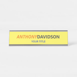 Moderne Minimalistisch Elegante Beruflich Schreibtischnamensplakette