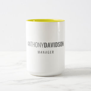 Moderne Minimalistisch Elegante Beruflich Zweifarbige Tasse