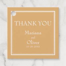 Moderne Minimalistisch-Gelbe Liebesmarken Geschenkanhänger