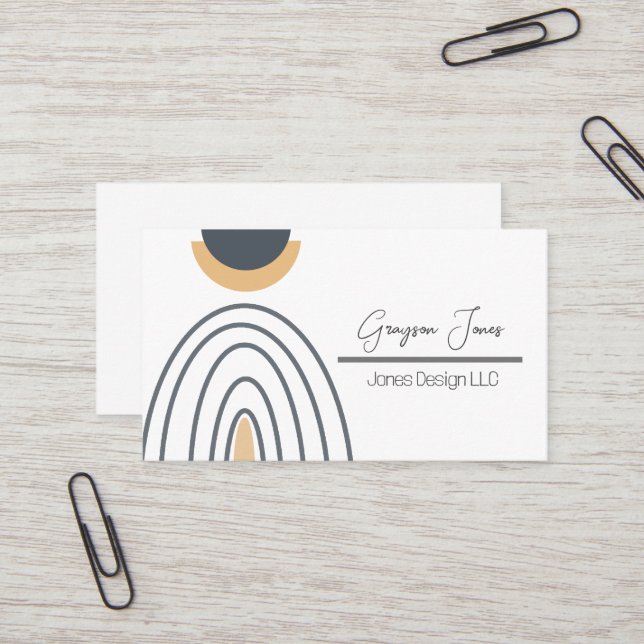 Moderne Minimalistisch geometrische Abstrakte Visi Visitenkarte (Vorderseite/Rückseite Beispiel)