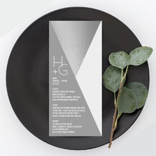 Moderne Minimalistisch geometrische Hochzeit Menükarte