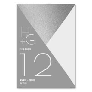 Moderne Minimalistisch geometrische Hochzeit Tischnummer
