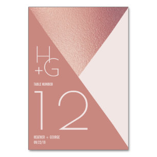 Moderne Minimalistisch geometrische Hochzeit Tischnummer
