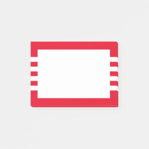 Moderne Minimalistisch geometrische rote Streifen Post-it Klebezettel