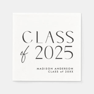 Moderne Minimalistisch Graduierungspartei Napkins Serviette
