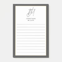 Moderne Minimalistisch-graue Monogramm-Linse