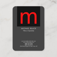 Moderne, minimalistisch-graue rote Monogramm