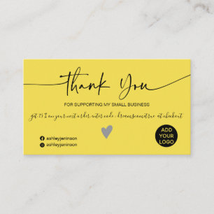 Moderne minimalistisch graue und gelbe Ordnung Vie Visitenkarte