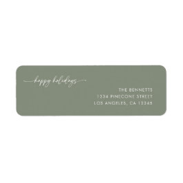 Moderne Minimalistisch Happy Holidays Rücksendeadr