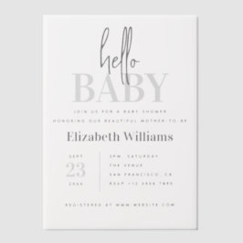 Moderne Minimalistisch Hello Baby Dusche