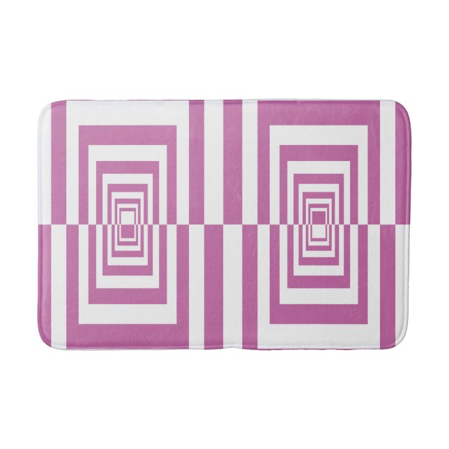 Moderne minimalistisch rosa Geometrie Badematte (Vorderseite)