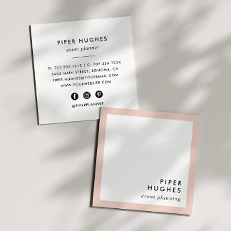 Moderne Minimalistisch Square Business Cards | Blü Quadratische Visitenkarte