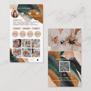 Moderne, minimalistisch-stilvolle QR CODE-Business Visitenkarte