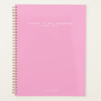 Moderne Minimalistisch Teacher School Pink Planer