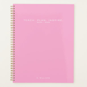 Moderne Minimalistisch Teacher School Pink Planer