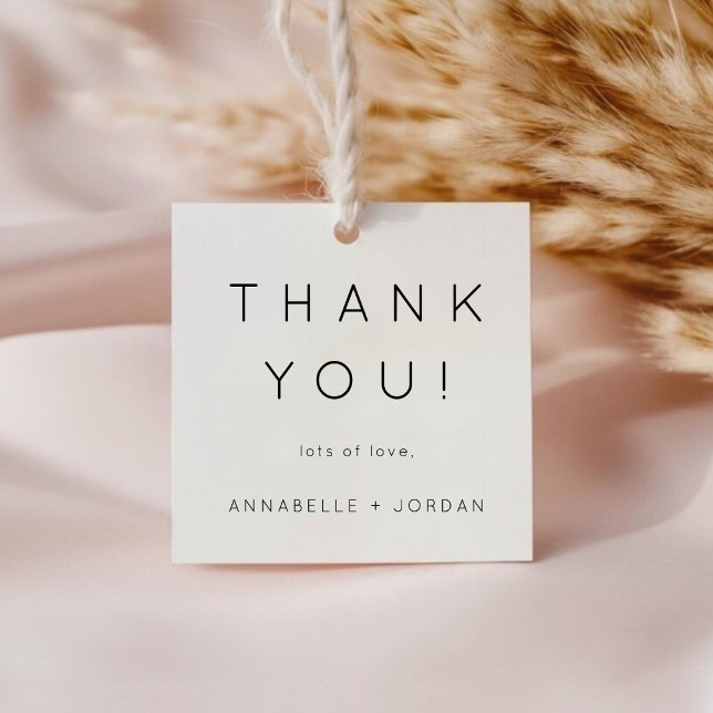 Moderne Minimalistisch zeitlose Hochzeit Vielen Da Geschenkanhänger (Modern Minimalist Timeless Wedding Thank You Favor Tags)