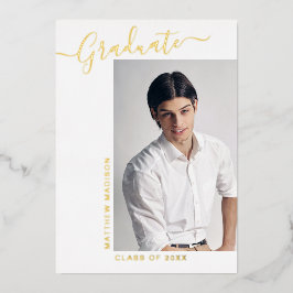 Moderne Minimalistische 1 Foto Grad Ankündigung